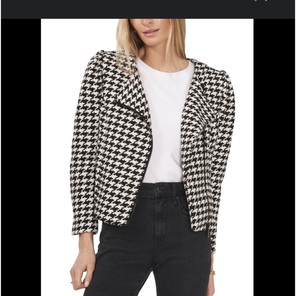 Vince Camuto Puff Sleeve Motto Jacket NWOT L